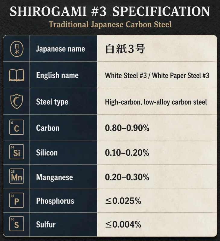 Shirogami #3 Specification