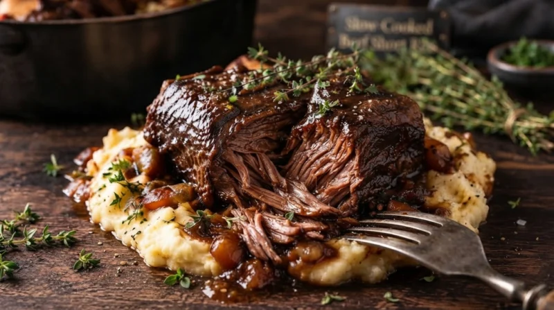 Slow-Cooked Beef Short Ribs Final Close-Up