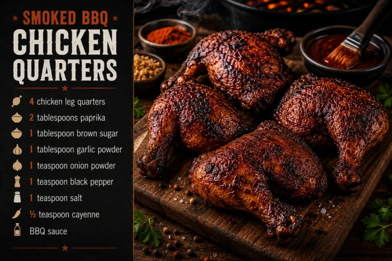 Smoked BBQ Chicken Quarters