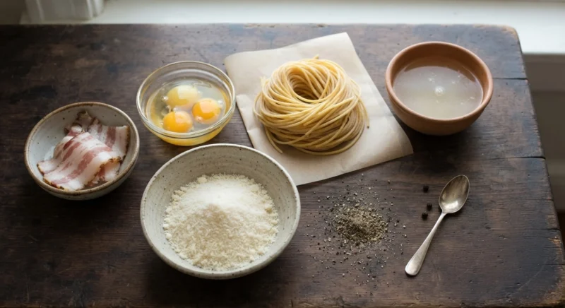 Spaghetti Carbonara Ingredients