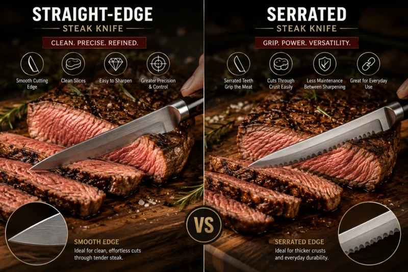 Straight-Edge vs Serrated Steak Knife