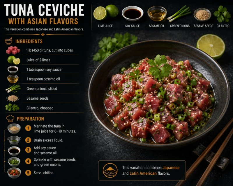 Tuna Ceviche with Asian Flavors