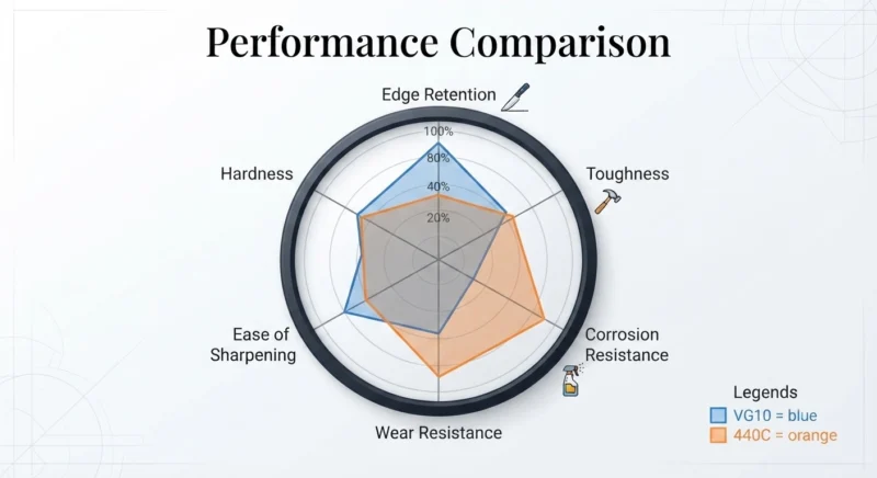 vg10 vs 440c Performance Comparison