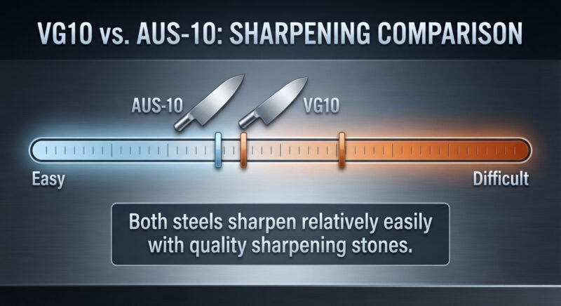 VG10 vs AUS-10 sharpening comparison