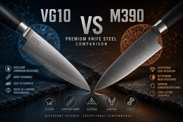 VG10 vs M390 Steel