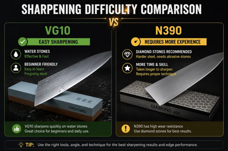 vg10 vs n390 sharpening Difficulty Comparison 2
