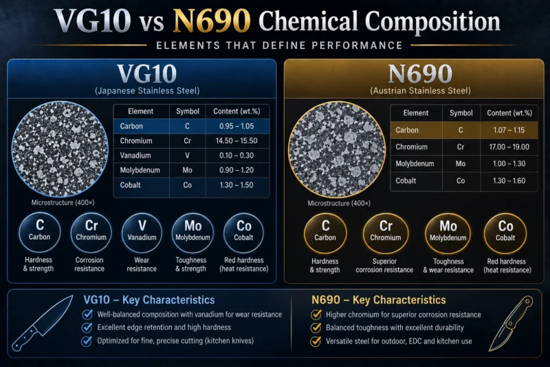 VG10 vs N690 Chemical Composition