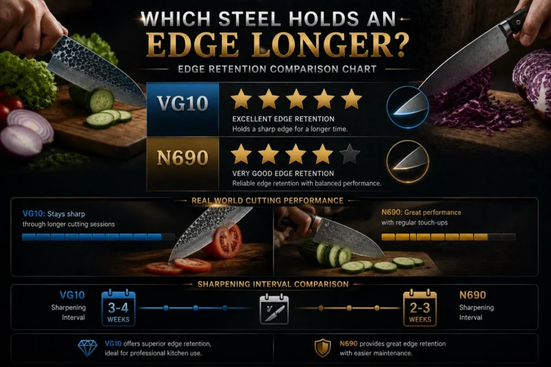 vg10 vs n690 Edge Retention Comparison
