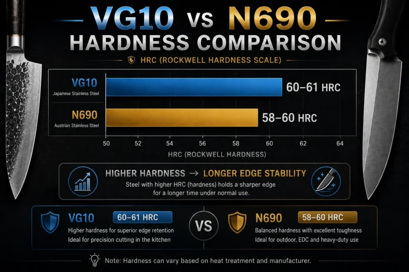 VG10 vs N690 Hardness Comparison
