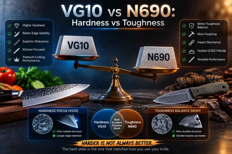 VG10 vs N690 Hardness vs Toughness