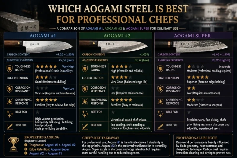 Which Aogami Steel Is Best for Professional Chefs
