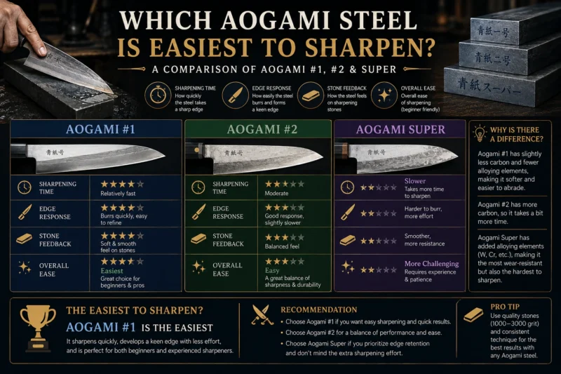 Which Aogami Steel Is Easiest to Sharpen