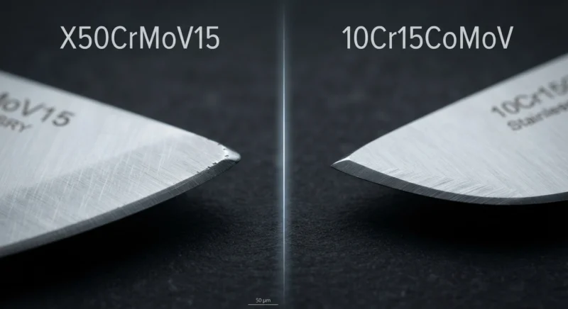 X50CrMoV15 vs 10Cr15CoMoV Edge retention