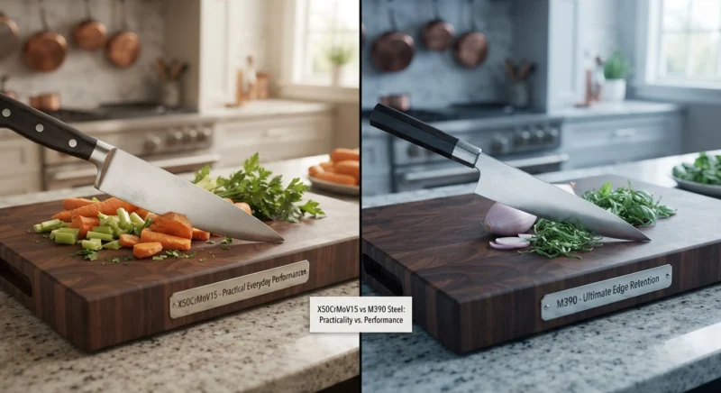 X50CrMoV15 vs M390 for kitchen knives