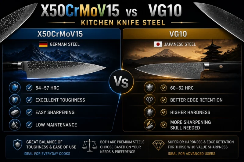 X50CrMoV15 vs VG10 Comparison