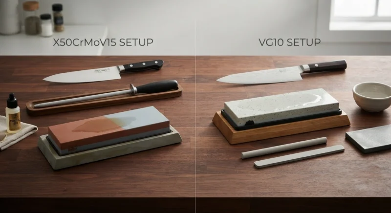 X50CrMoV15 vs VG10 Sharpening