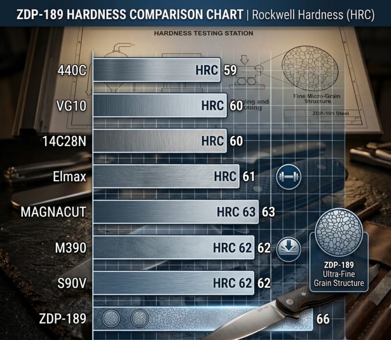 ZDP-189 Hardness Comparison Chart